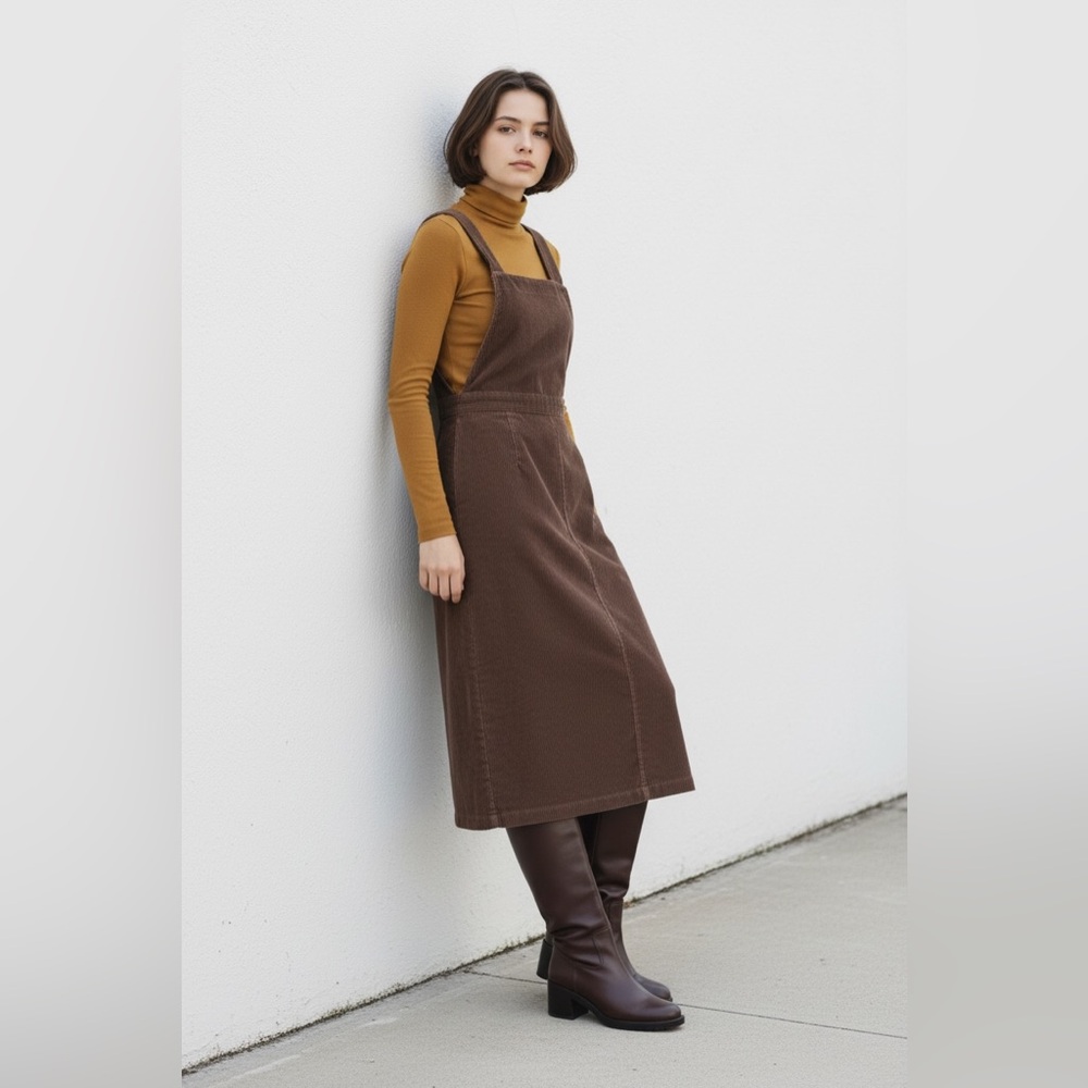 Vintage Lee Corduroy Pinafore Jumper Dress